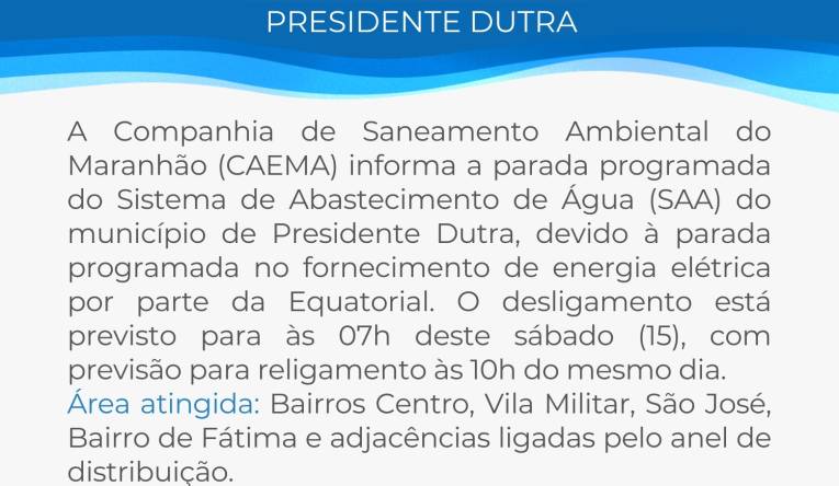 PRESIDENTE DUTRA - 14.06