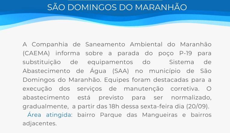 SÃO DOMINGOS DO MARAMHÃO - 18.09 