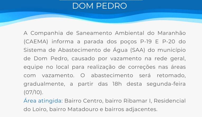 DOM PEDRO - 07.10