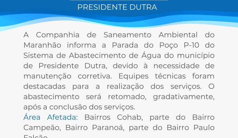 PRESIDENTE DUTRA - 12.07